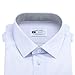 Pilot Uniform Shirt, Stretch Breathable Fabric, with Wing Eyelets (US, Alpha, Large, Regular, Regular, Fitted, White)