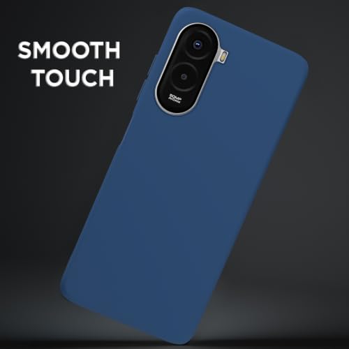 Image of Outlouders Back Cover for Poco M7 Plus 5G | Camera Protection | Durable Soft Matte Silicone Bumper Case (Blue)