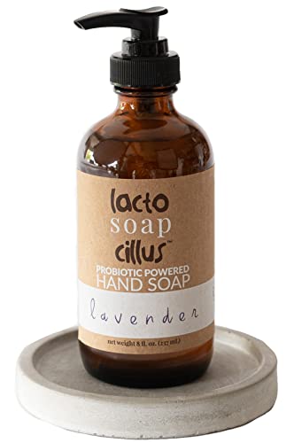Lactosoapcillus Probiotic Powered Hand Soap - Naturally Refreshing - Lavender Scent - Natural & Vegan With Finest Skin-Loving Essential Oils - Palm Oil Free (8 fl oz)