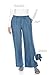 Women's Chambray Wide Leg Pants - UPF 50+ Sun Protection - Enclave in Light Indigo