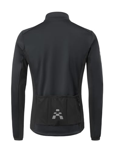 ARSUXEO Jaqueta de ciclismo de inverno masculina softshell de lã para mountain bike, jaqueta térmica