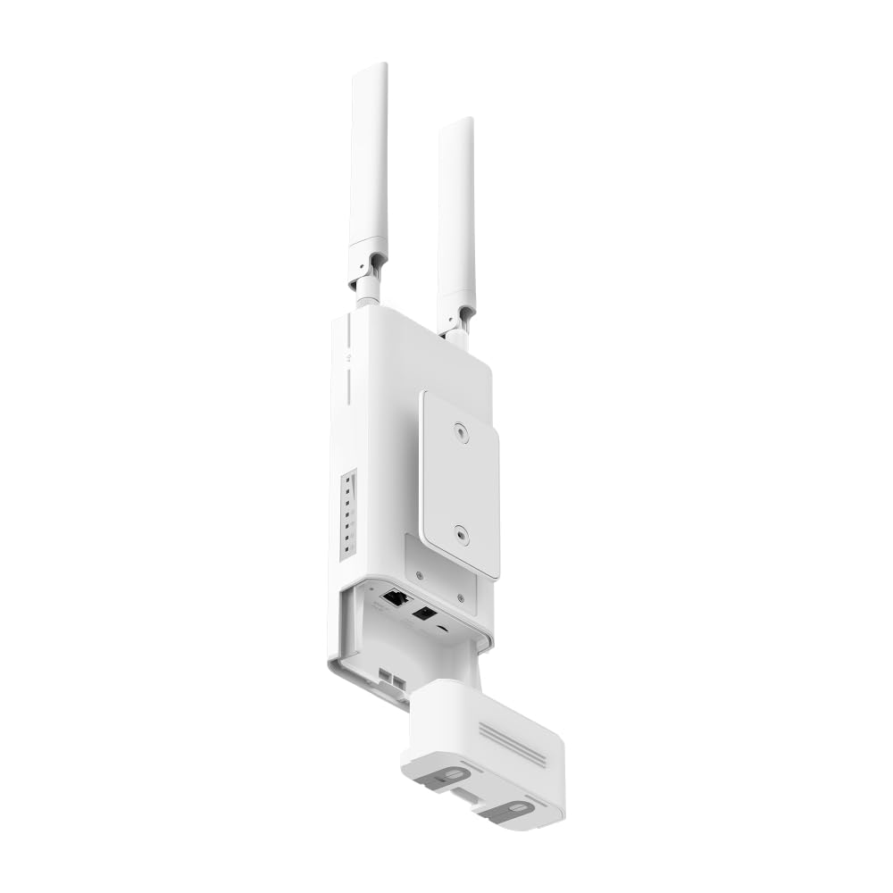 MERCUSYS MB118-4G Routeur WiFi avec Sim d'extérieur, 4G CAT4 LTE N300Mbps, 2 antennes LTE Amovibles, Port LAN, Alimentation PoE/DC, Montage sur Poteau, Mur et fenêtre, SMS, Application, Plug&Play