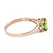 0,76 quilates 14 K Sólido Anillo De Oro Rosa con genuino diamantes y Natural forma Oval Peridot Imagen de 0,76 quilates 14 K Sólido Anillo De Oro Rosa con genuino diamantes y Natural forma Oval Peridot