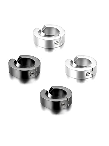 Yellow Chimes Western Style 316L Stainless Steel Hoop Earrings for Men and Women - Image 6