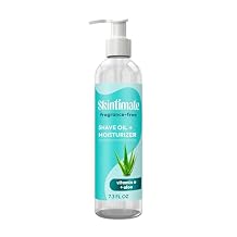 Skintimate 2-in-1 Shave Oil & Moisturizer, Fragrance Free, 7.3oz | Shaving Oil, After Shave for Women Bikini Area Moisturizer with Vitamin E and Aloe, Shaving Cream Alternative, 7.3 fl oz