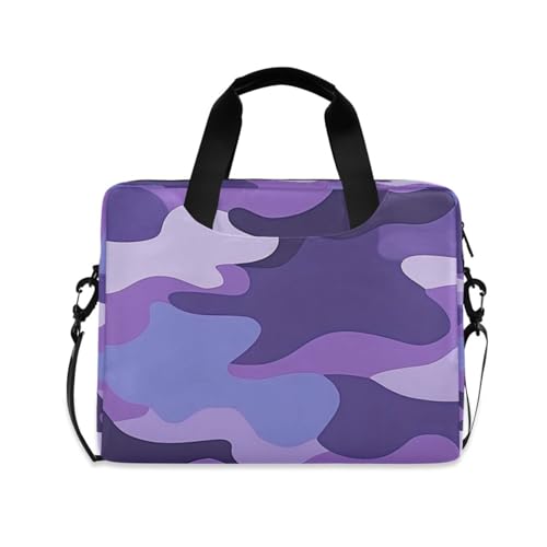 Funda para laptop 15.6" morado camuflaje con asa y correa