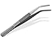 Produktbild Gebogene Pinzette - 12,5 cm - mit Innenzahnung - rostfreier Edelstahl