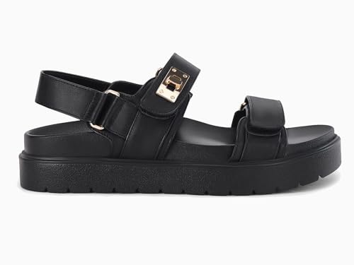 Coutgo Womens Platform Sandals Comfortable Flat Sandals Double Strap Footbed Summer Beach Sandals4