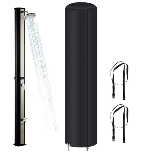 FxaumsGxuk Dispositivo de protección para ducha solar, especialmente resistente y resistente al viento, cubierta protectora para la ducha solar, para camping, aventuras en el jardín, así como en el