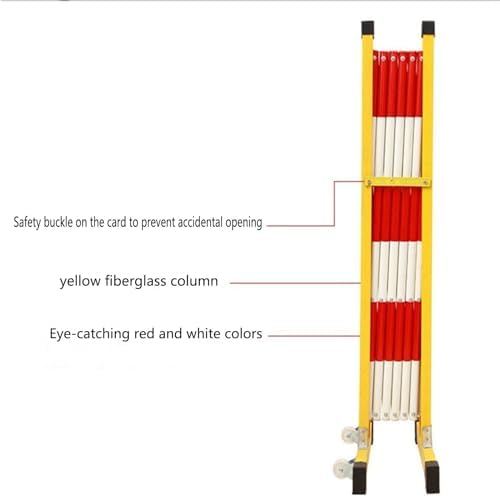 Retractable Expandable Mobile Barrier, Adjustable Industrial Safety Fence for Traffic Control and Shopping Areas