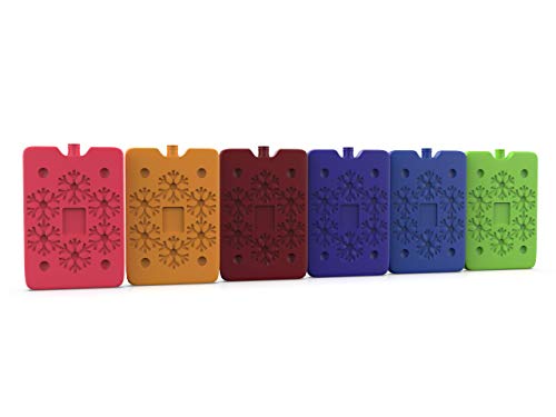 Ice Packs For Lunch Bags & Coolers (6-Piece Set) Cooler Bag For Work, School, Picnic Or Camping | Reusable Freezer Ice Pack #TOP6