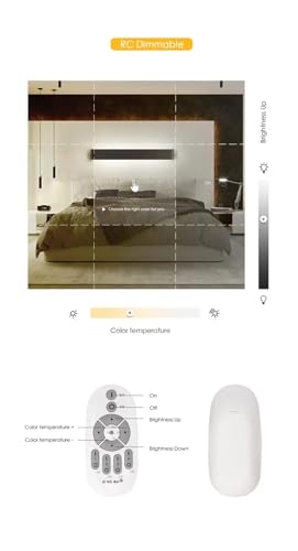 Apliques de pared LED modernos luz rectangular negra cálida interior 4