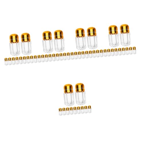 Vaguelly 5�Z�b�g �^�u���b�g�z���_�[�{�g�� �e�� Mini Pill Case �W�t���� �r �|�[�^�u�� �s���{�b�N�X �� �ۑ��r �󂫃r�� ��̕r �v���X�`�b�N Golden 20��×5