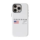 KINGMINOS Freedom C.K Phone Case,Warrior Patriotic USA American Flag Case Cover Design with Signature (for iPhone 16 Pro)