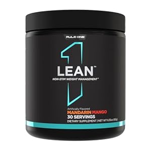 Rule One Lean Non-Stim Weight Management Supplement | 180g | Mandarin Mango Flavor | 30 Servings | Supports Calorie Burning, Appetite Control, and Weight Management | Artificially Flavored