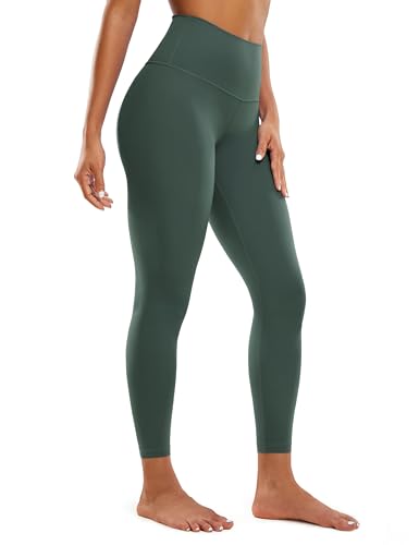 CRZ YOGA Women's Butterluxe Yoga Leggings 25'' - High Waisted Workout Gym Leggings Buttery Soft Yoga Pants Dark Forest Green 12