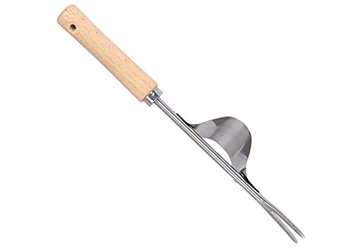Woiwo 1 Pcs Stainless Steel Weeder Manual Household Farm Tool Root Extractor Weeder Loose Soil Raising Fork Garden Gardening #TOP5