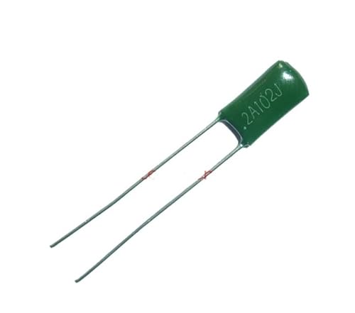 ICXLPMC 100pcs Mylar Film Capacitor 100V 2A102J 0.001uF 1nF 2A102 5% Polyester Film capacitor