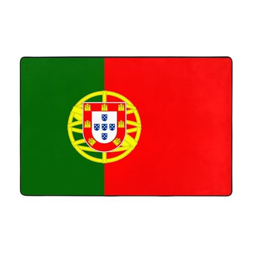 Tapis de sol antidérapant avec coussin en mousse à mémoire de forme Motif drapeau du Portugal
