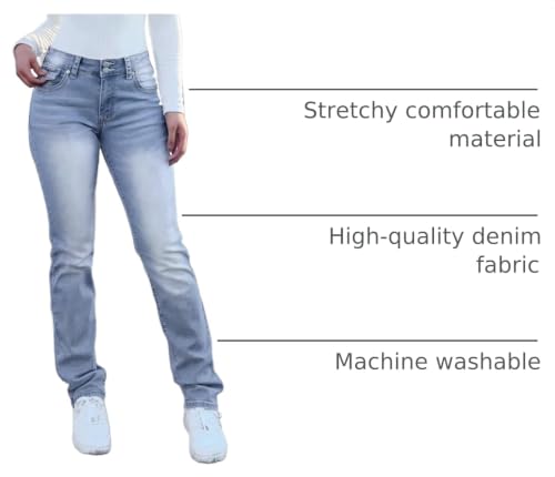 Image of Flamingals High Waist Boot Cut Jeans for Women Flare Denim Pants
