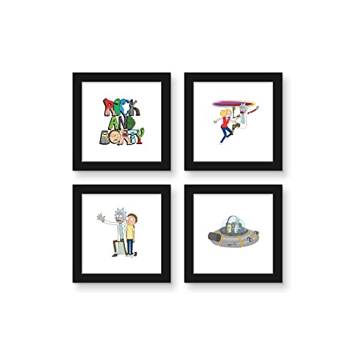 Posters Rick and Morty carrés 30,5 cm pour décorer un salon geek ou une chambre d'ado