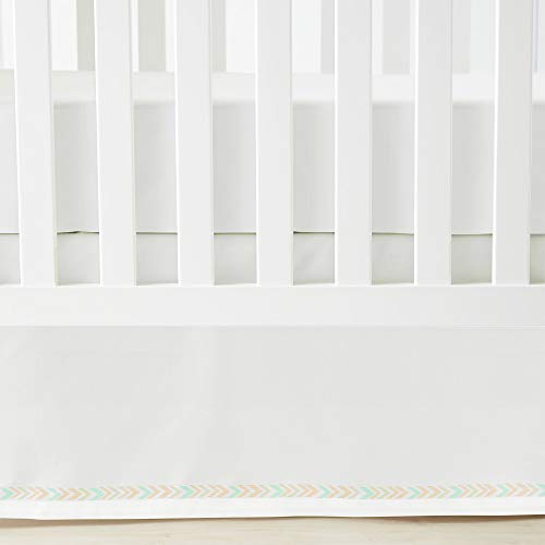 Lush Decor Baby Printed Textured Arrow Crib Skirt, Multicolored 28" X 52" X 16" #TOP3