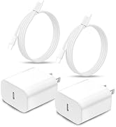 For iPhone16 iPhone15 充電器 Type-C 20W 急速充電器  【AC電源アダプター*2個 ＆ 1.8M USB-C ケーブル*2本付