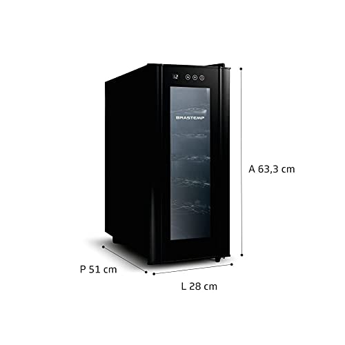 Adega Brastemp 12 Garrafas com painel touch - BZC12BE 220V