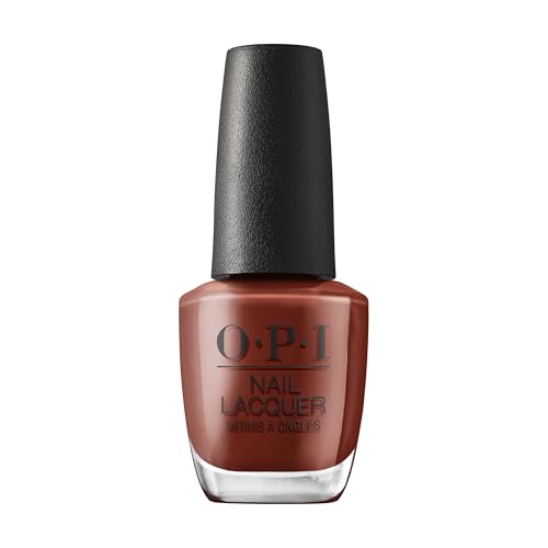 OPI Nail Lacquer – Star-zipan on the Tree – Smudge Resistant & Long-Lasting Chocolate Brown Nail Polish – with OPI Pro-Wide Brush (15ml)