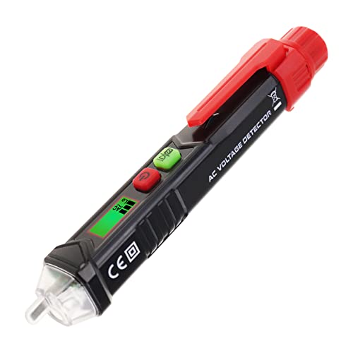 Non-Contact Voltage Detector Dual Range Voltage Tester 12V-1000V / 48V-1000V Live and Null Wire Detection Electrical Tool Breakpoint Finder NCV Tester with Buzzer Alarm and Flashlight