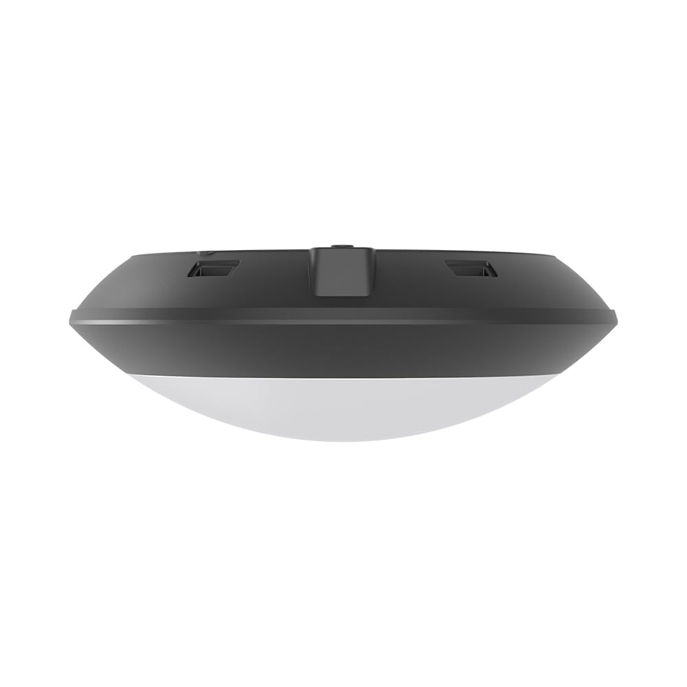 Braytron Außen Deckenleuchte IP65 Ø265mm – E27 Fassung max.23W – Runde Feuchtraumlampe mit Bewegungsmelder (Microwave Sensor) für Bad, Keller, Garage & Balkon (Anthrazit)