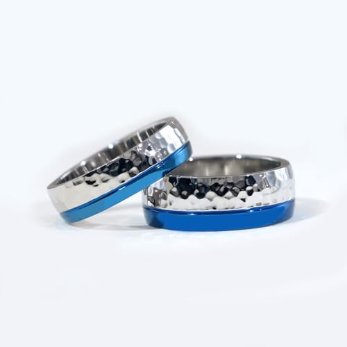 Image of Matching Rings Titanium Steel Rose Gold Plated Couple Rings Wedding Band His and Her Ring