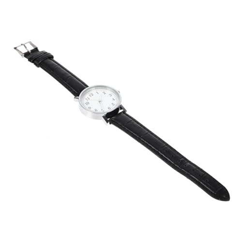 Imagen de VALICLUD Reloj Femenino Números Sencillos y Correa Negra de Piel Sintética
