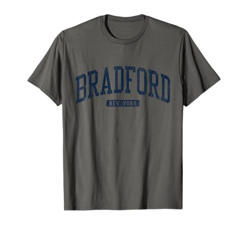 Bradford New York NY College University Style Blue T-Shirt