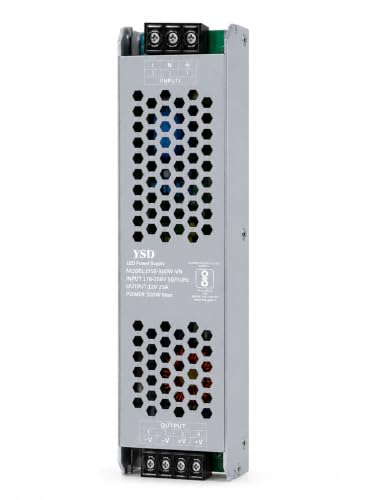 Image of YSD Strip Light Driver 12V 25AMP 300W AC to DC Switching Adaptor Convertor Driver /Power Supply for LED Strip Light Lamp /CCTV Camera /Security System /Radio /Computer Project (12V 25AMPS)