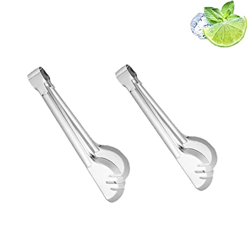 Geananao 2 pinzas para barbacoa de acero inoxidable, resistentes al calor, para barbacoa, cocina, buffet (plata) Cover
