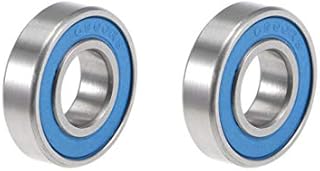 sourcing map 6902-2RS Deep Groove Ball Bearings 15mm x 28mm x 7mm Double Sealed Chrome Steel Blue Cover P6(ABEC3) 2pcs