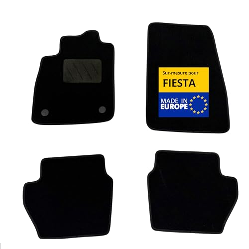 Tapis voiture Ford Fiesta moquette noire pour protection habitacle quotidien