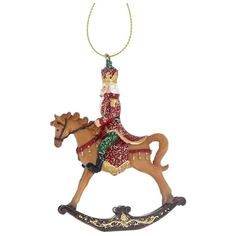 Gisela Graham Nutcracker on Rocking Horse Decoration Cover