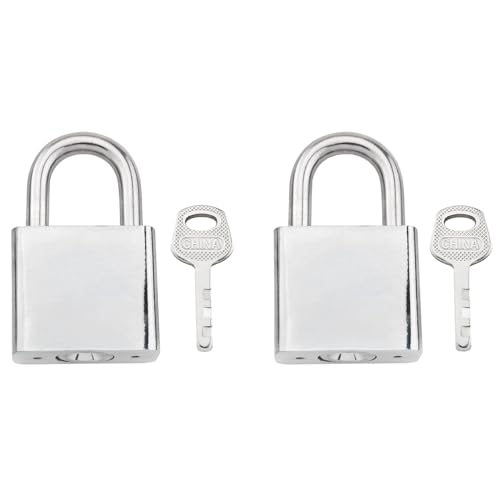 ZZLZX 2PCS Stainless Steel Pass-Through Lock with Keys