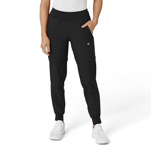 Wink Scrubs for Women, W123, Comfort Waist Cargo Joggers Pants with 8 Pockets