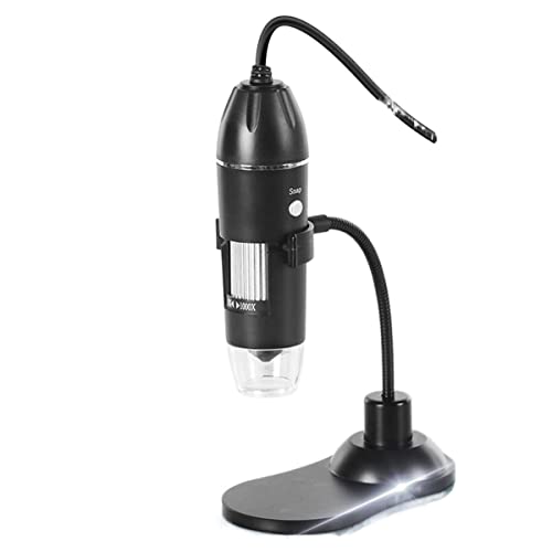 顕微鏡キット USBデジタル顕微鏡1000X 1600X 8 導いた金属台付き倍率カメラ 顕微鏡レンズアダプター(Type 2)