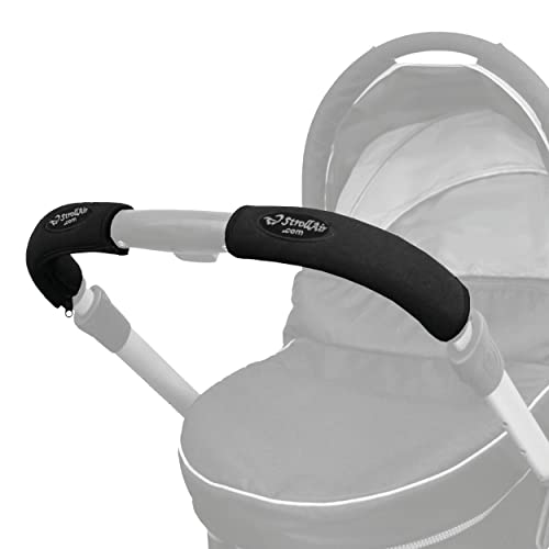 Image of StrollAir Set of Two 9 inch Universal Handle Sleeve Covers, Black, 9"