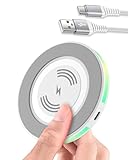 15W Wireless Charger for Samsung Galaxy s23 Ultra s22 s21 QI Wireless Fast Charge for iPhone 15 Pro Max/Plus/14, Android Charging Pad for Google Pixel 8 Pro/7 Pro/7a/6 Pro/6/5 Phone Charging Station