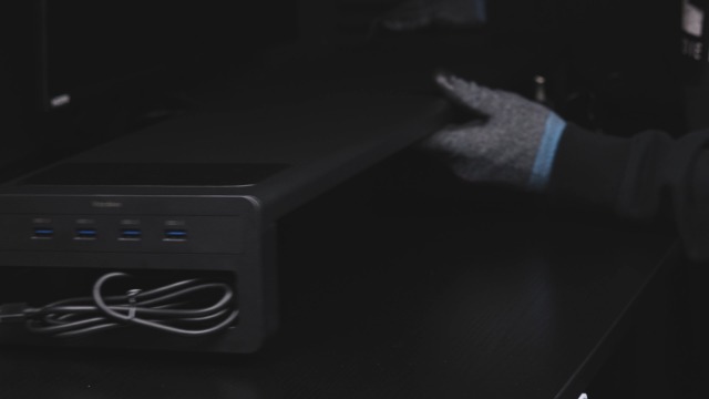 VAYDEER Dual Monitor Riser With 3 USB 3.0 Ports, Metal Desk Computer Stand for 2 Monitors, Office PC Screen Shelf for Laptop, iMac, Printer up to 32 Inches - Black