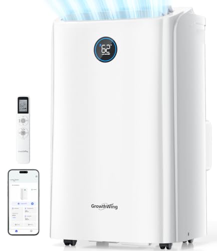 Image of 14,000 BTU Smart WiFi Portable Air Conditioner, Cools up to 700 Sq.Ft, Auto-Evaporation, 3-in-1 Modes, Voice & Remote Control, Quiet Operation, White