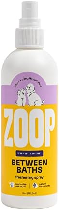 ZOOP Dog Perfume & Cologne Spray - Complete 5-in-1 Super Odor Removing Pet Body Deodorizer, with Moisturizing, Detangling, & Reduce Shedding Solutions - 8 oz.