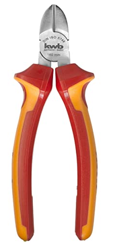 kwb VDE Seitenschneider/Draht-Zange 160 mm 393120, nach DIN ISO 5749, Schneidkanten induktiv gehärtet, VDE GS geprüft