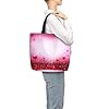 kkvhhyuo Red Hearts Print Tote Bag for Women, Large Reusable Shoulder Bag Simple Handbags for College School Work Shopping Travel #1