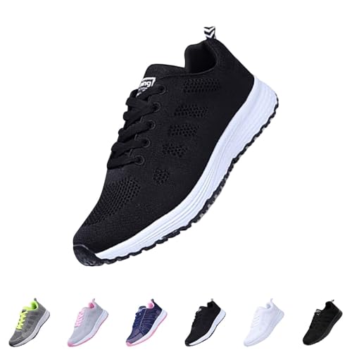 Chaussures de sport pour femme baskets blanches en maille - 4